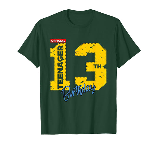 Official Teenager 13 Years Old 13th Birthday Gamer T-Shirt