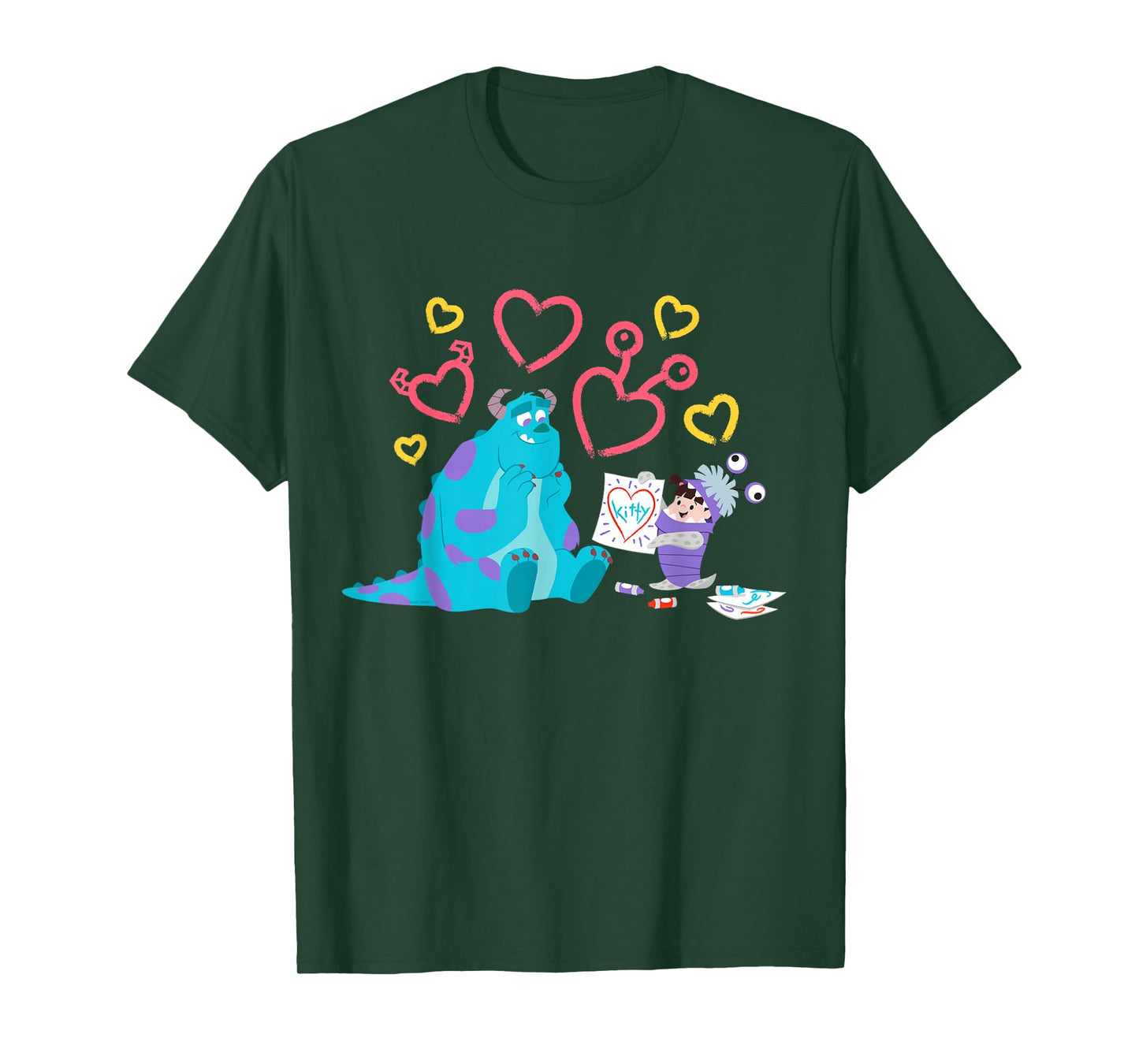 Disney and Pixar’s Monsters, Inc. Sulley Boo Kitty Hearts T-Shirt