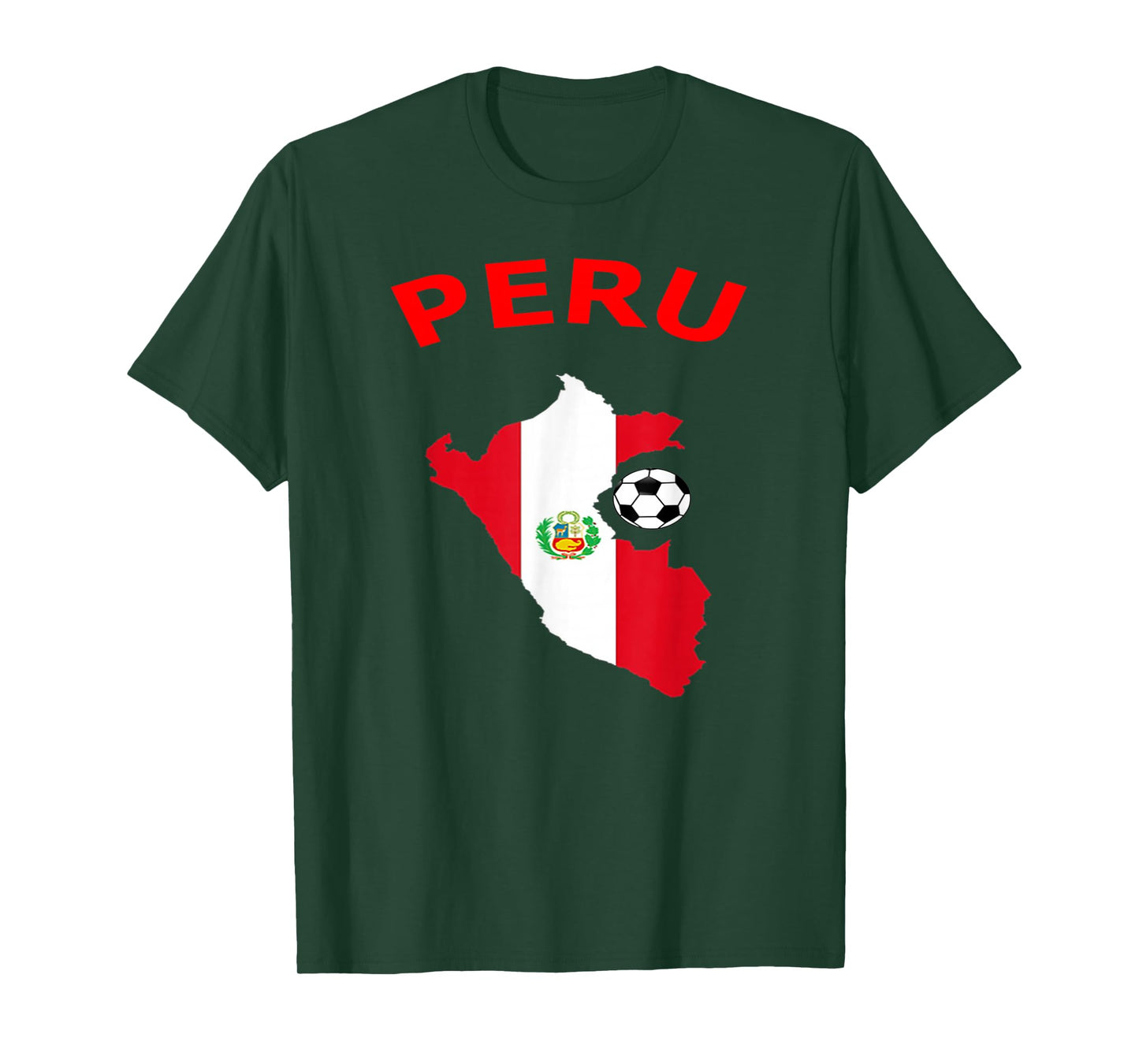 Peru Jersey Flag-Soccer Ball-Football T Shirt T-Shirt