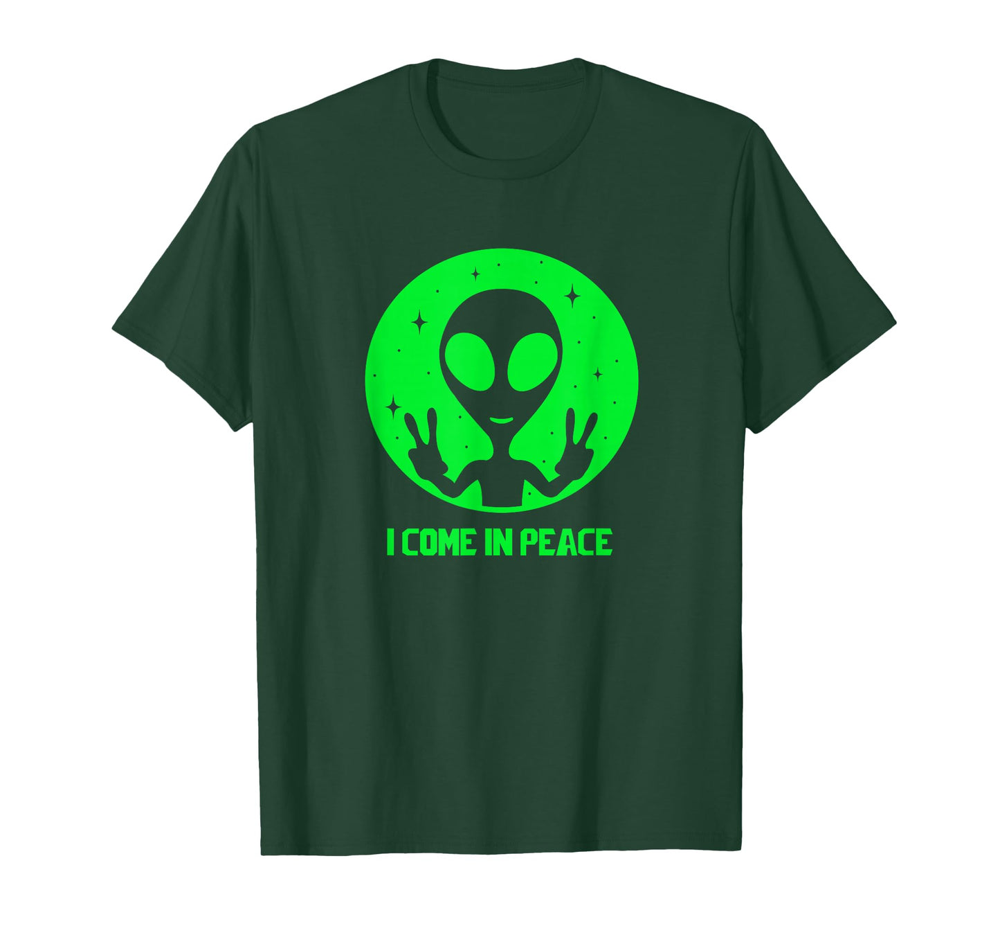 Alien Lover Gifts Men Women Kids UFO I Come In Peace Martian T-Shirt