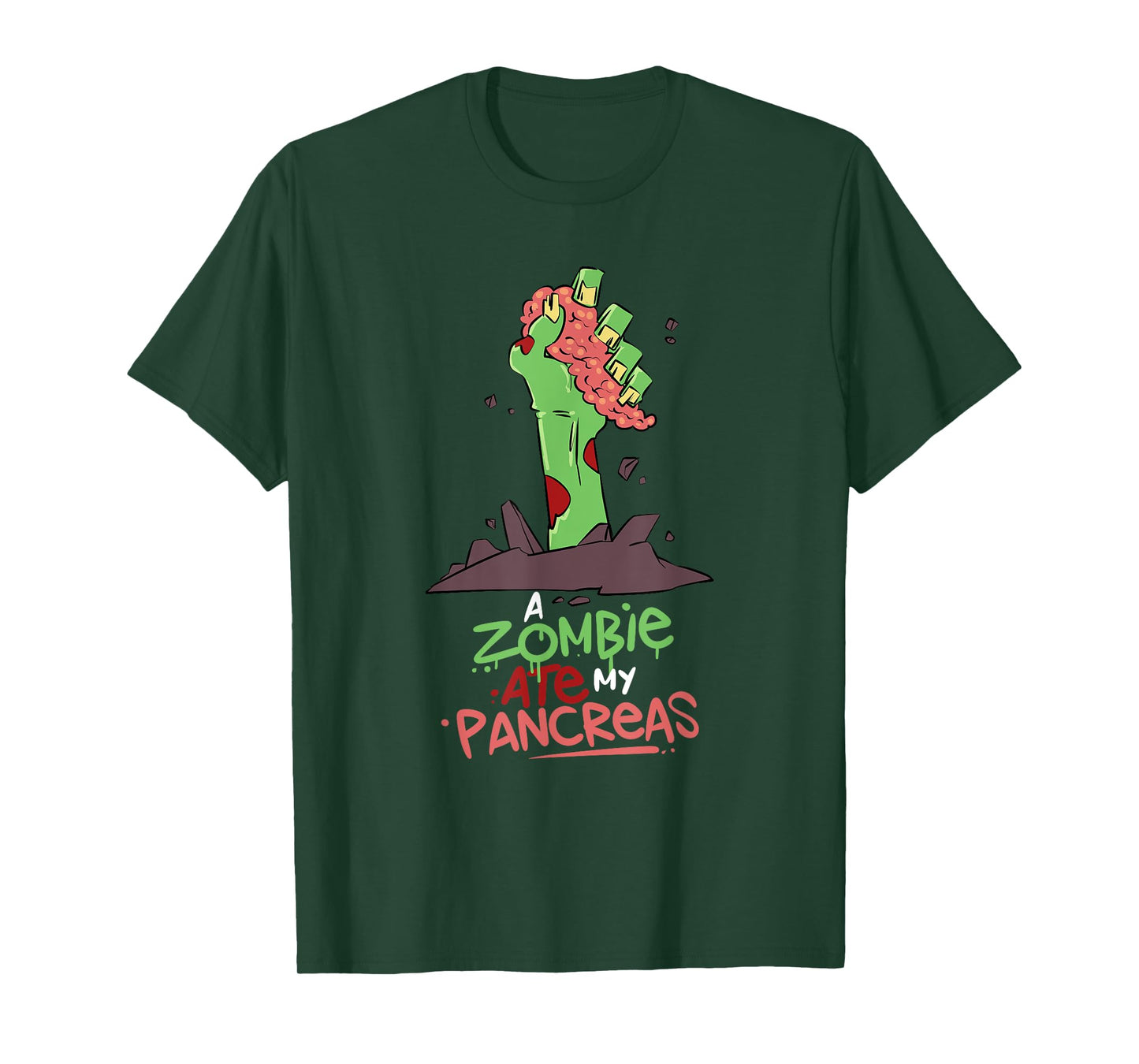 A Zombie Ate My Pancreas Type 1 Diabetes T1D Awareness T-Shirt