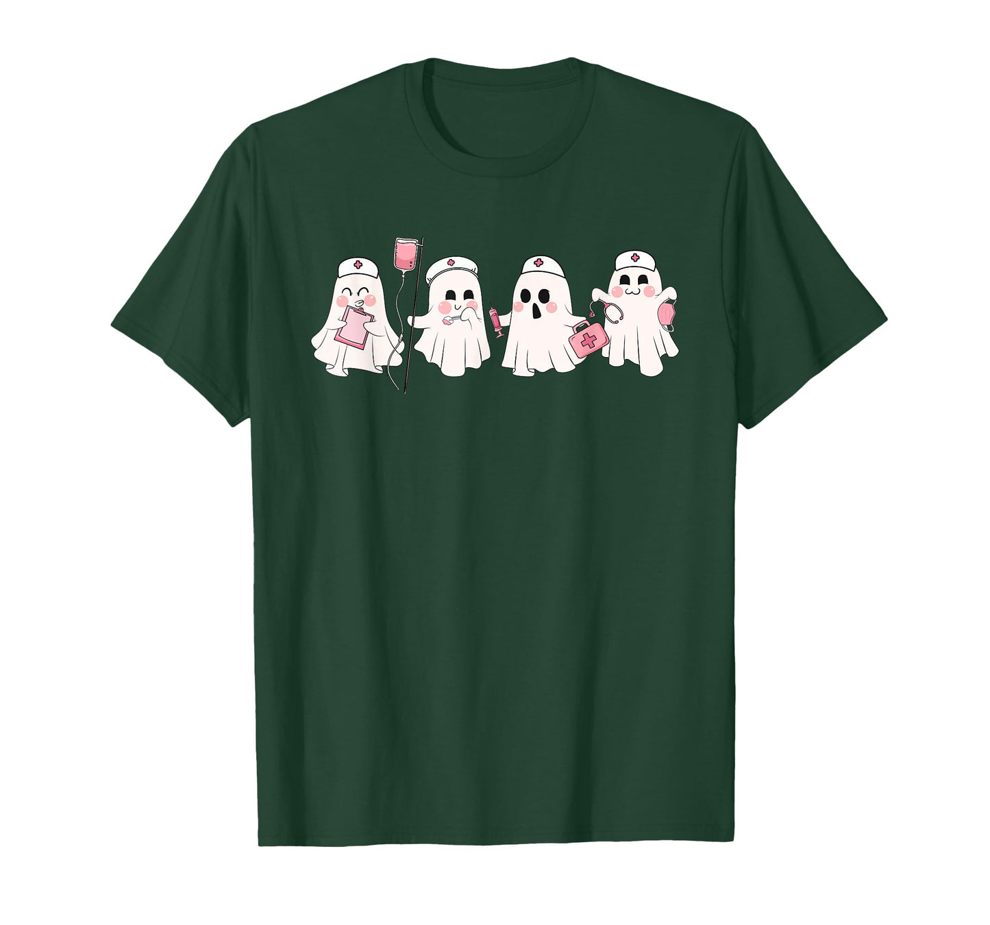 Funny Ghost Spooky Nurse Halloween Cute RN Nurse T-Shirt