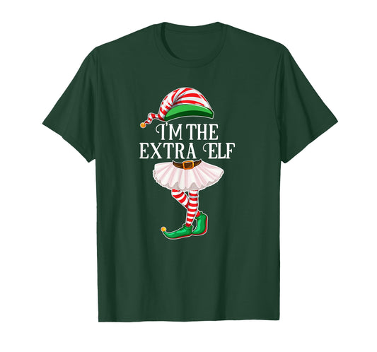 I'm the Extrra Elf Matching Family Pajamas Christmas Gift T-Shirt