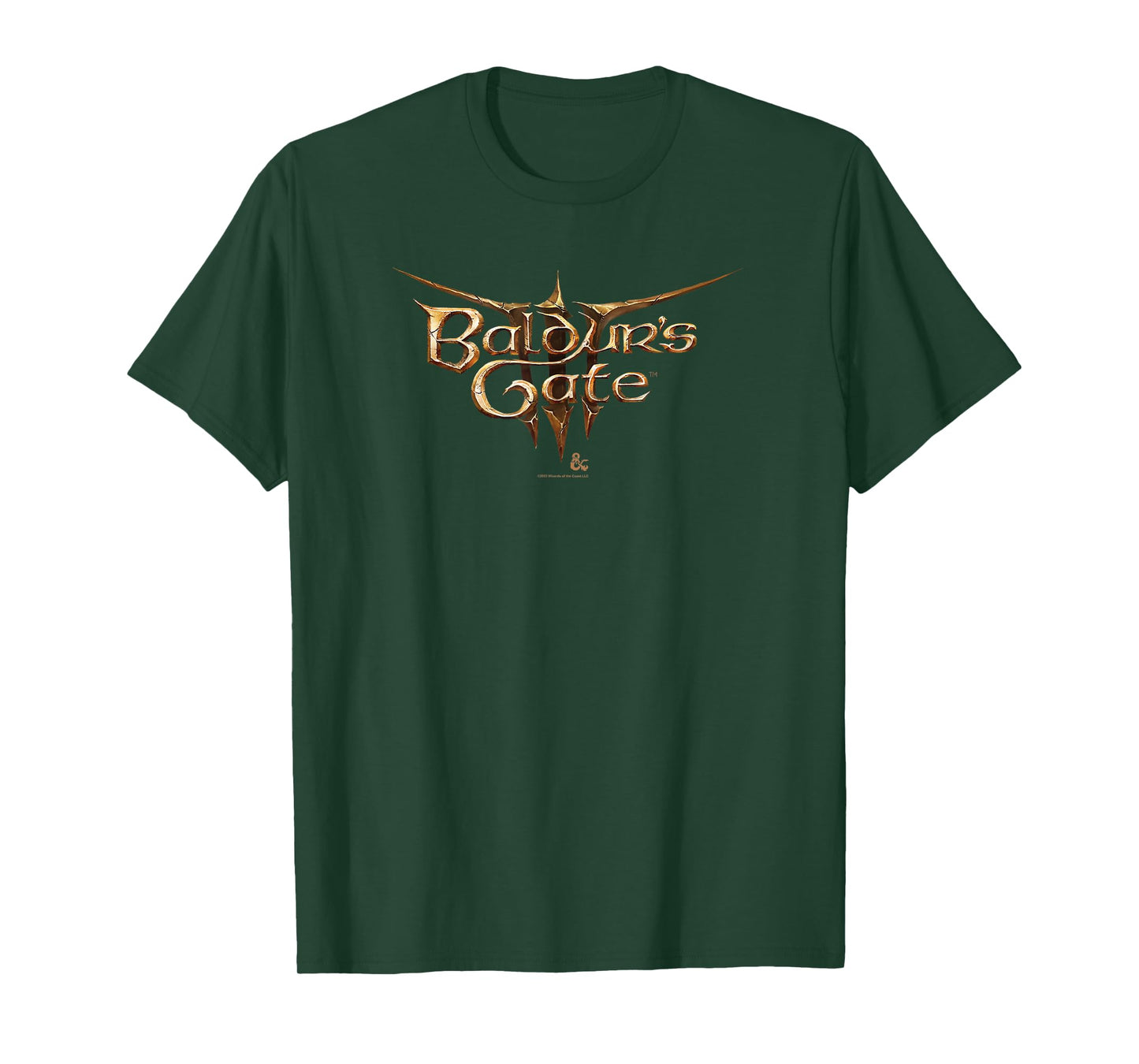 Dungeons & Dragons Baldur's Gate III Big Chest Text Logo T-Shirt