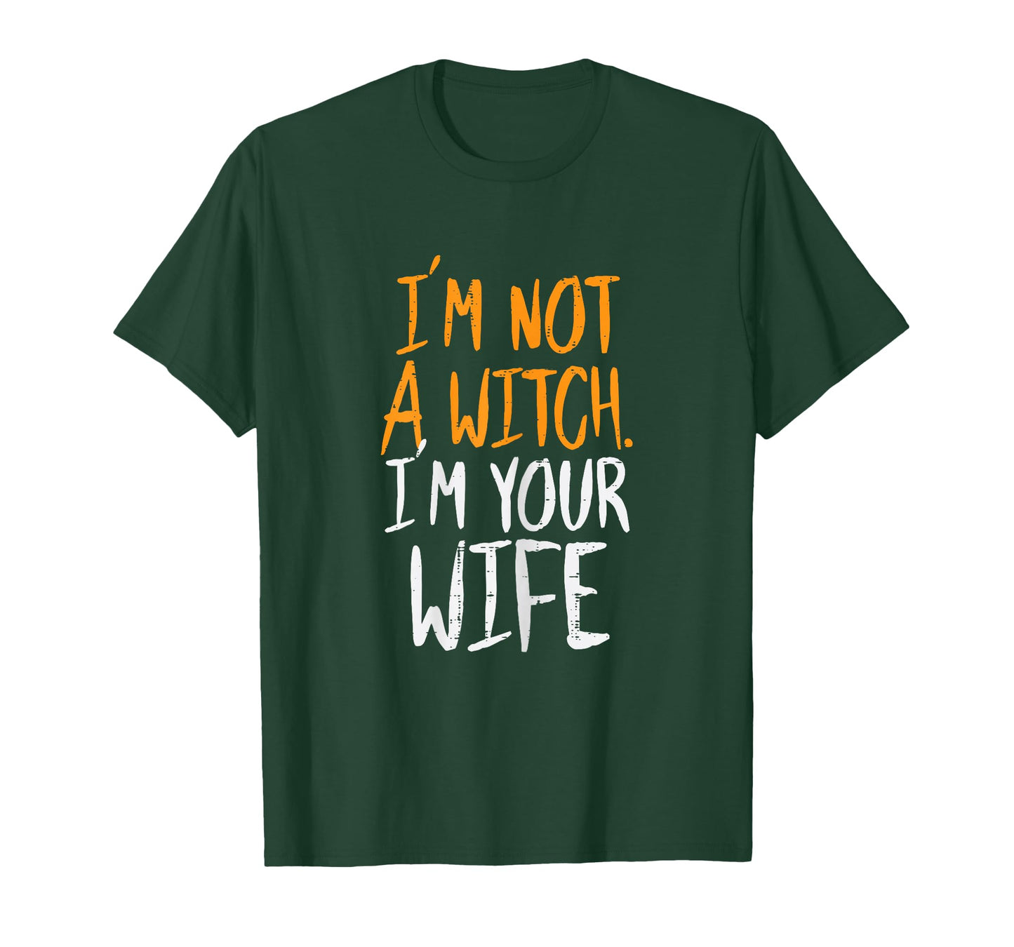 Not A Witch Your Wife Halloween Matching Couple Her Women T-Shirt