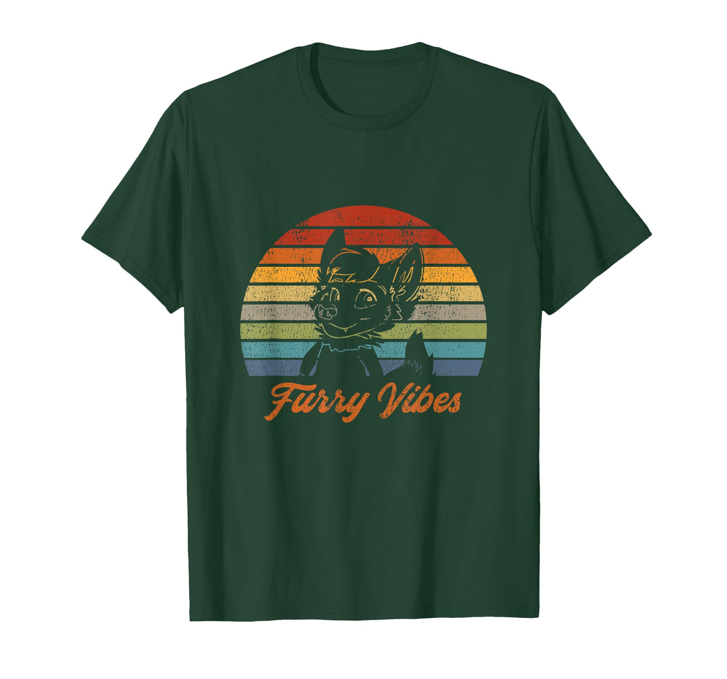Retro Furry Fandom Furry Vibes - Cute OwO Fursuit T-Shirt