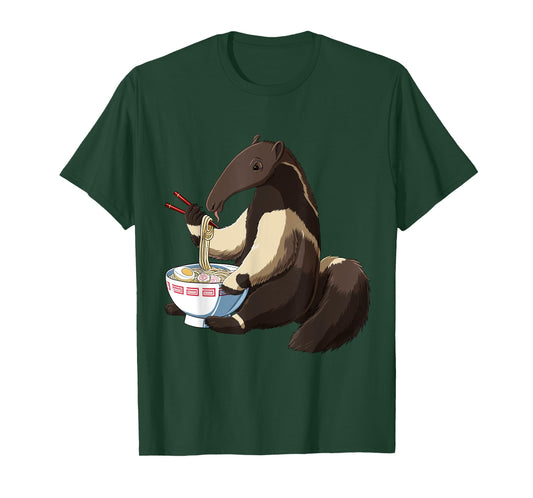 Funny Anteater Gifts Unisex Anime Cartoon Anteater T-Shirt, Black, Small