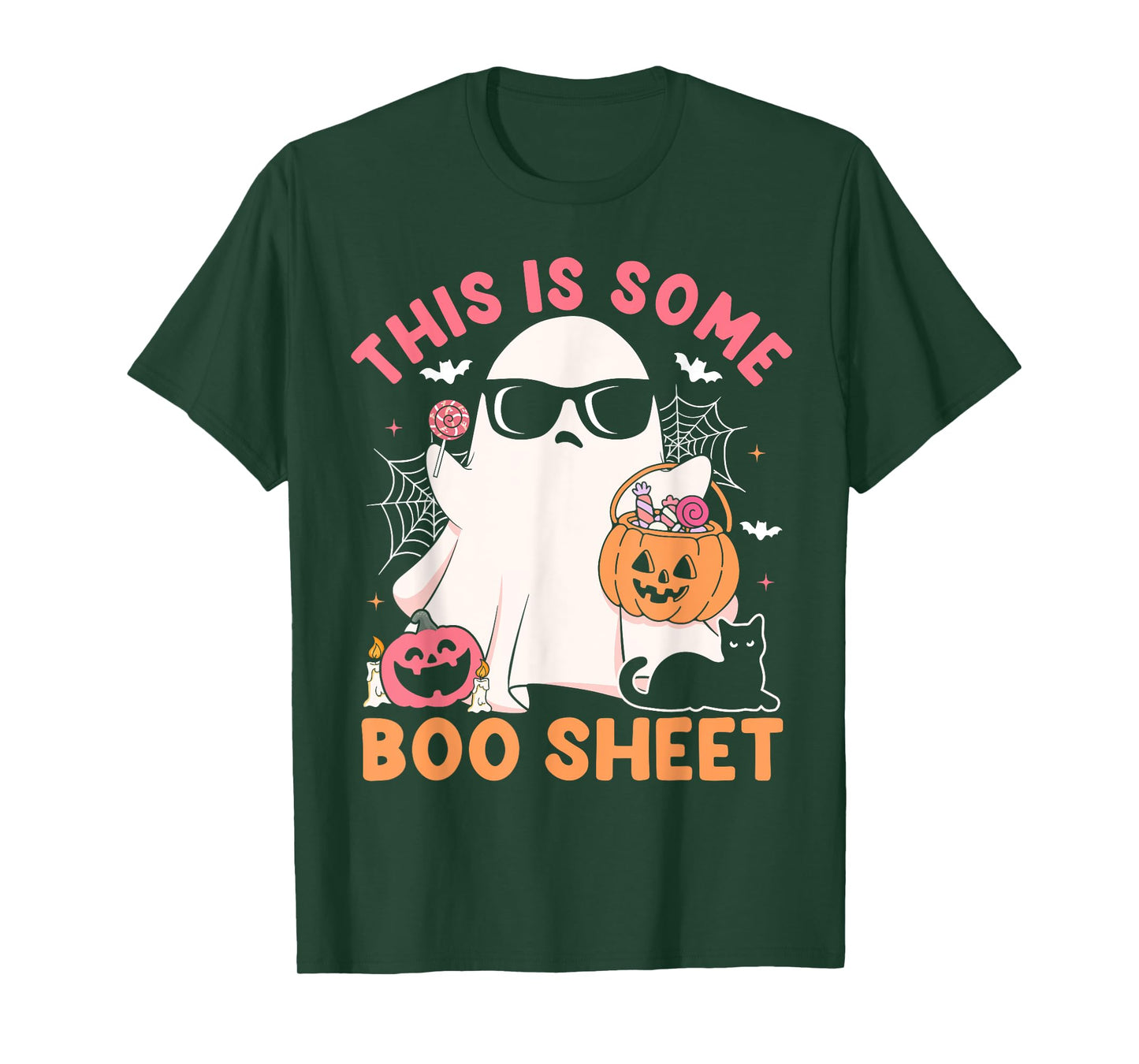 This Is Some Boo Sheet Cute Ghost Retro Halloween Costume T-Shirt