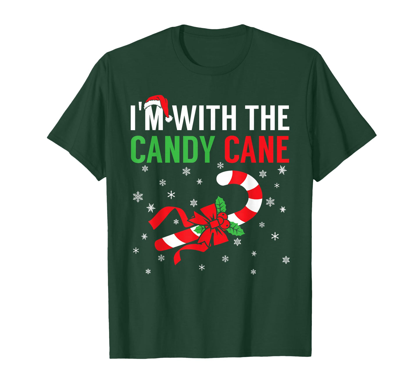 I’m With The Candy Cane Funny Christmas Candy Lover X-mas T-Shirt