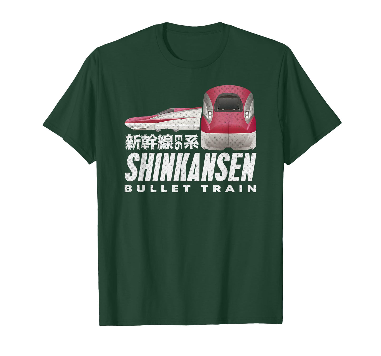 Bullet Train Shinkansen Japanese Kanji Japan Rail Train Fan T-Shirt