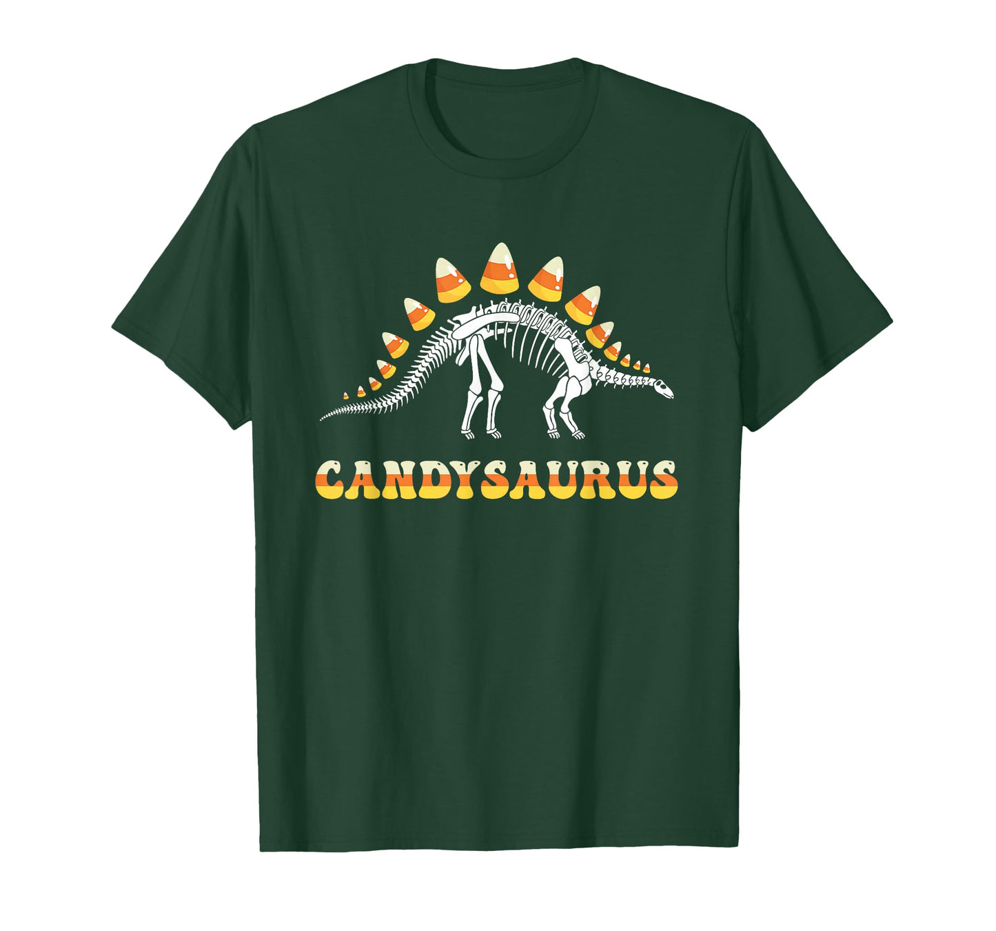Funny Candysaurus Candy Corn Toddler Kid Dinosaur Halloween T-Shirt