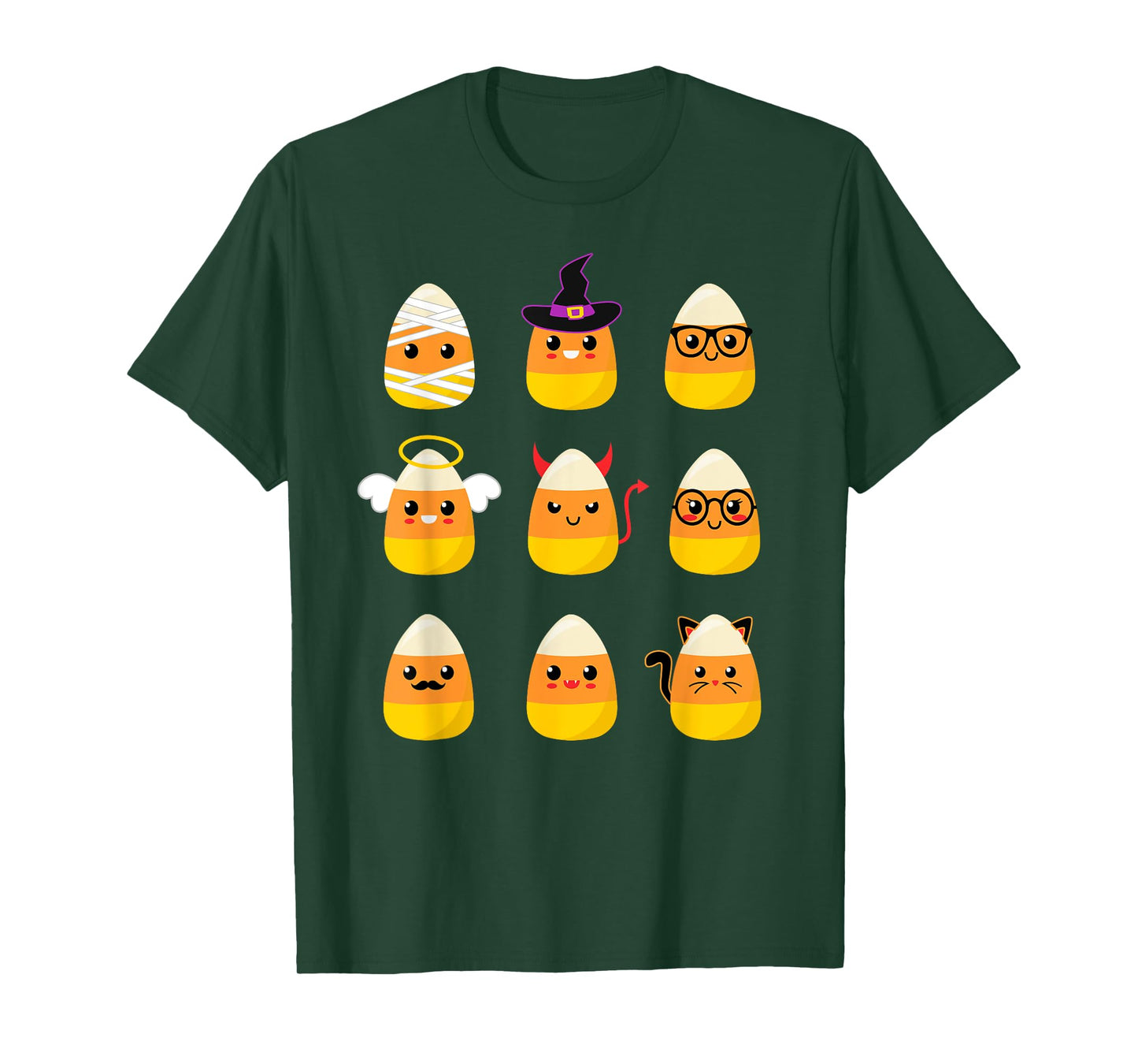 Candy Corn Costume Characters - Cute Halloween Kids T-Shirt