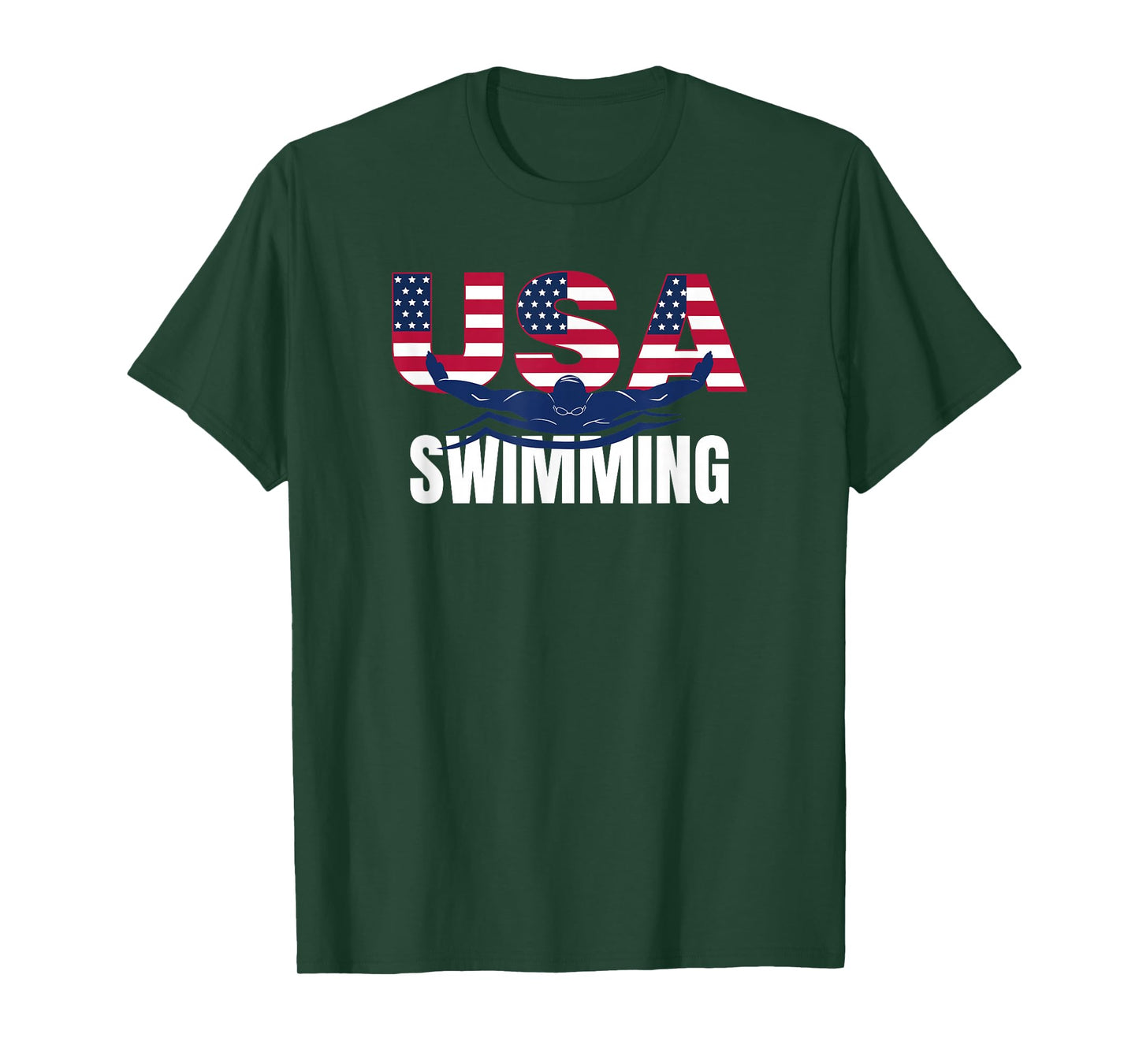 USA Swimming Athlete Summer US Swim Aquatic Sport Letters T-Shirt