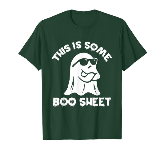 This Is Some Boo Sheet Ghost Funny Retro Halloween Costume T-Shirt