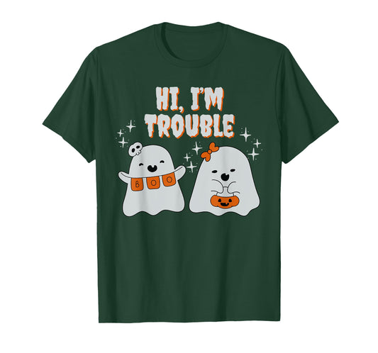 Hi, I'm Trouble Matching Couple Halloween Costume T-Shirt