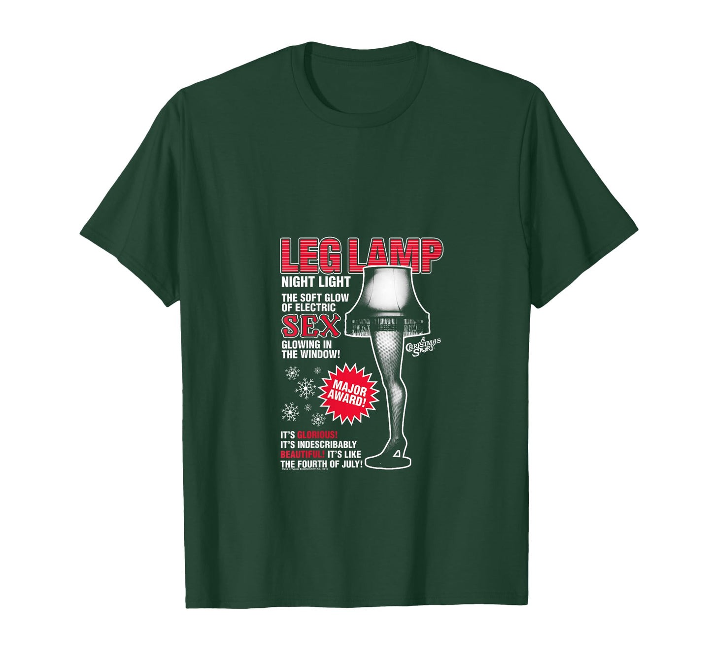Womens A Christmas Story Leg Lamp Vintage Ad Funny Holiday V-Neck T-Shirt