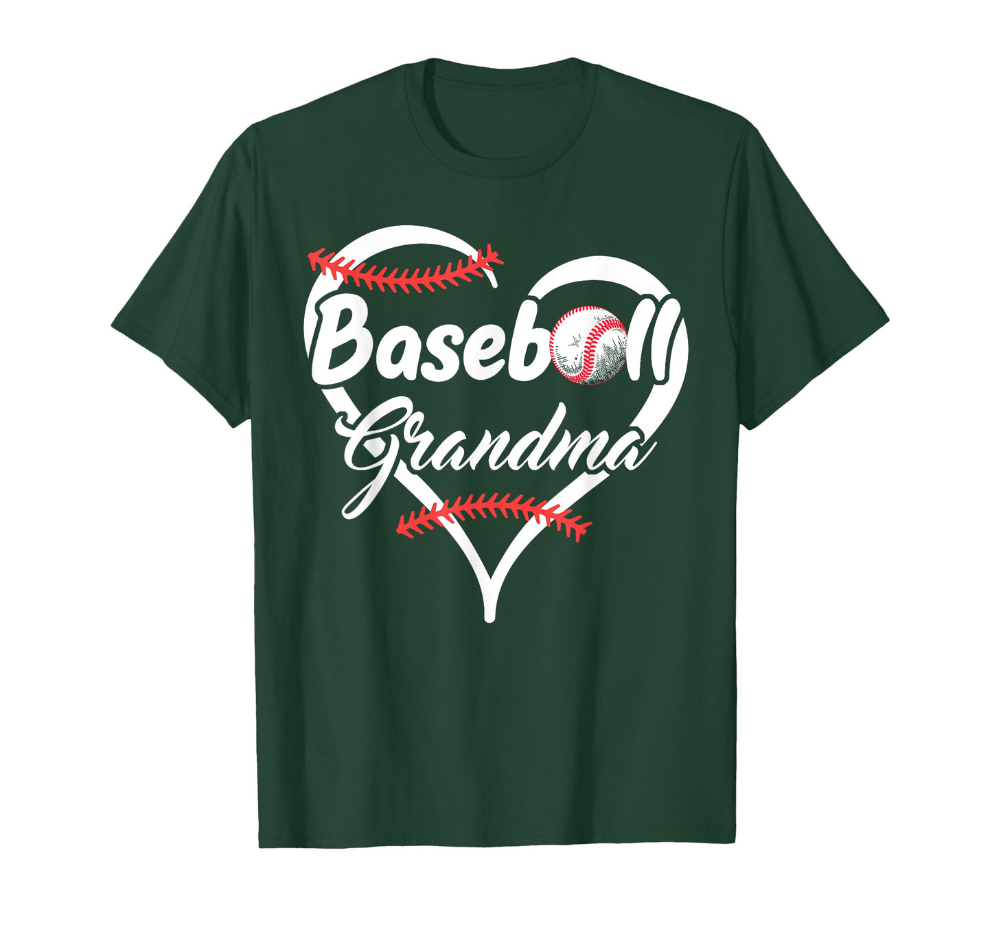 Proud Baseball Grandma Heart T-Shirt