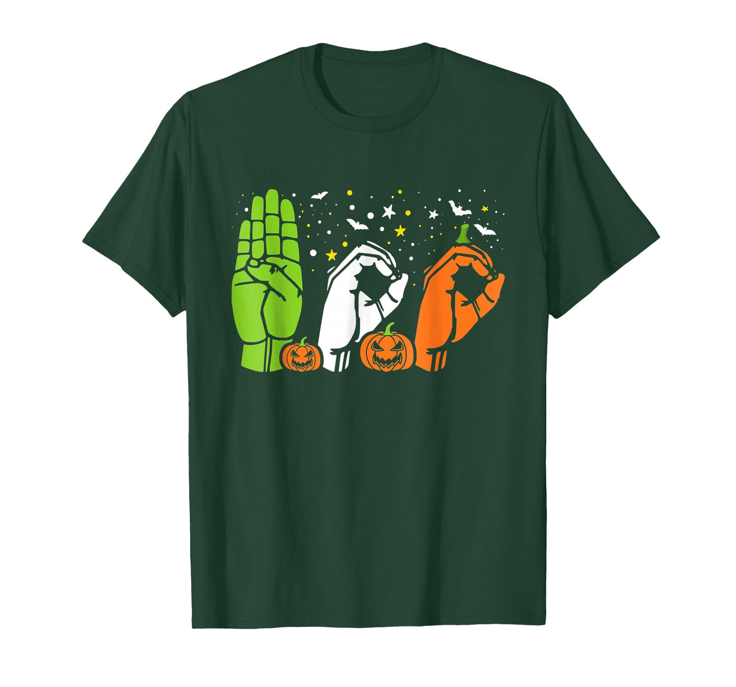Boo Hands American Sign Language ASL Halloween Pride T-Shirt