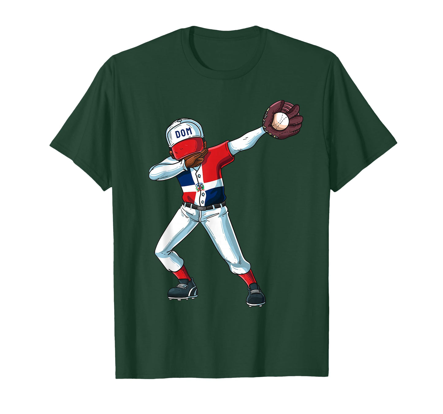 Baseball Dabbing Dominican Republic Player Catcher Pitcher T-Shirt