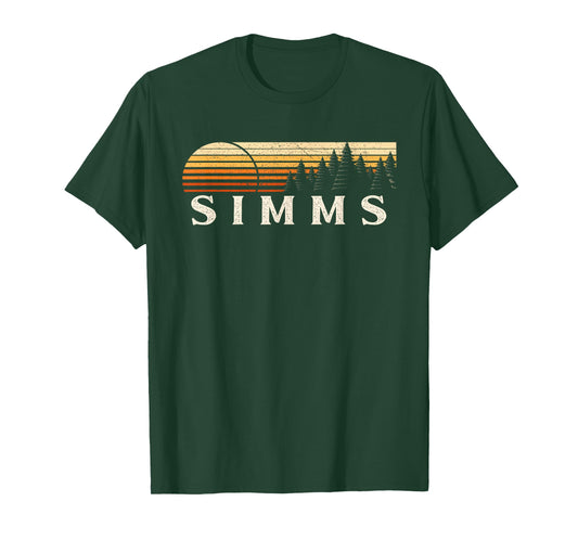 Simms, TX Vintage Evergreen Sunset Eighties Retro T-Shirt
