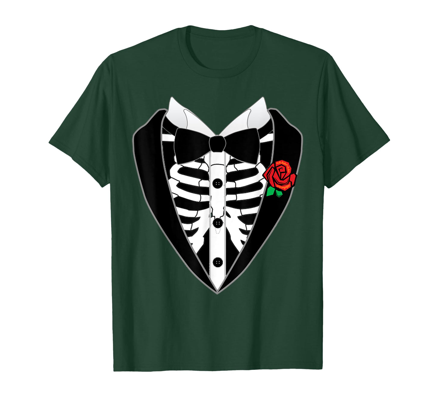 Halloween Costume T-Shirt Tuxedo Skeleton Bow Tie Tux Funny T-Shirt