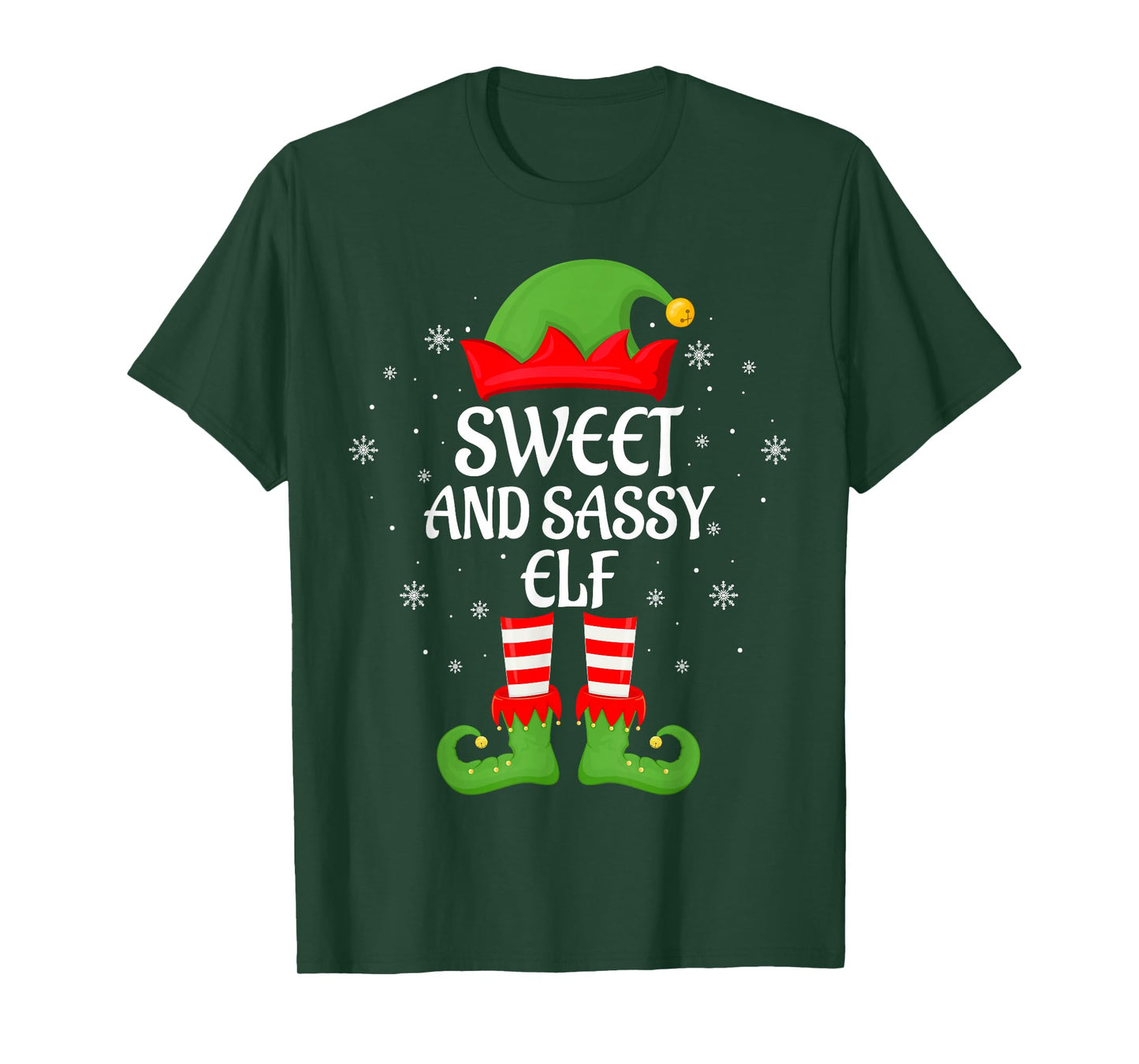 Sweet Sassy Elf Xmas Matching Family Elf Squad Christmas T-Shirt
