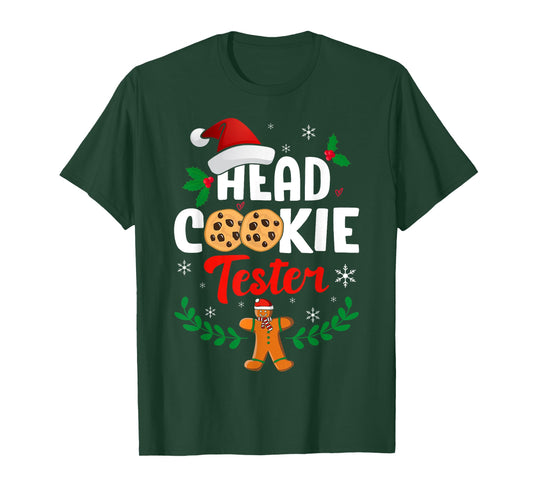 Funny Christmas Head Cookie Tester Ugly Xmas Sweater T-Shirt