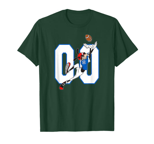 Disney Goofy #00 Football Catch Sports T-Shirt