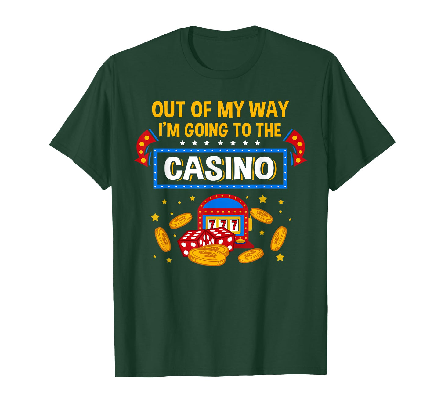Funny Casino Design For Men Women Casino Gambler Gambling T-Shirt