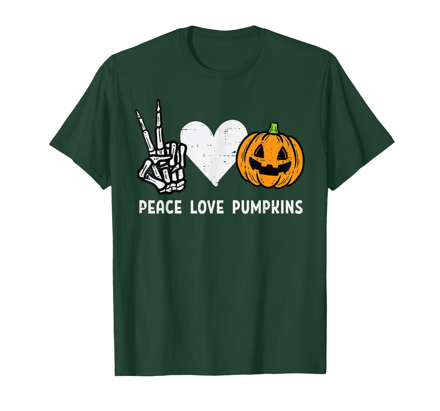 Peace Love Pumpkins Funny Halloween Costume For Women Girls T-Shirt