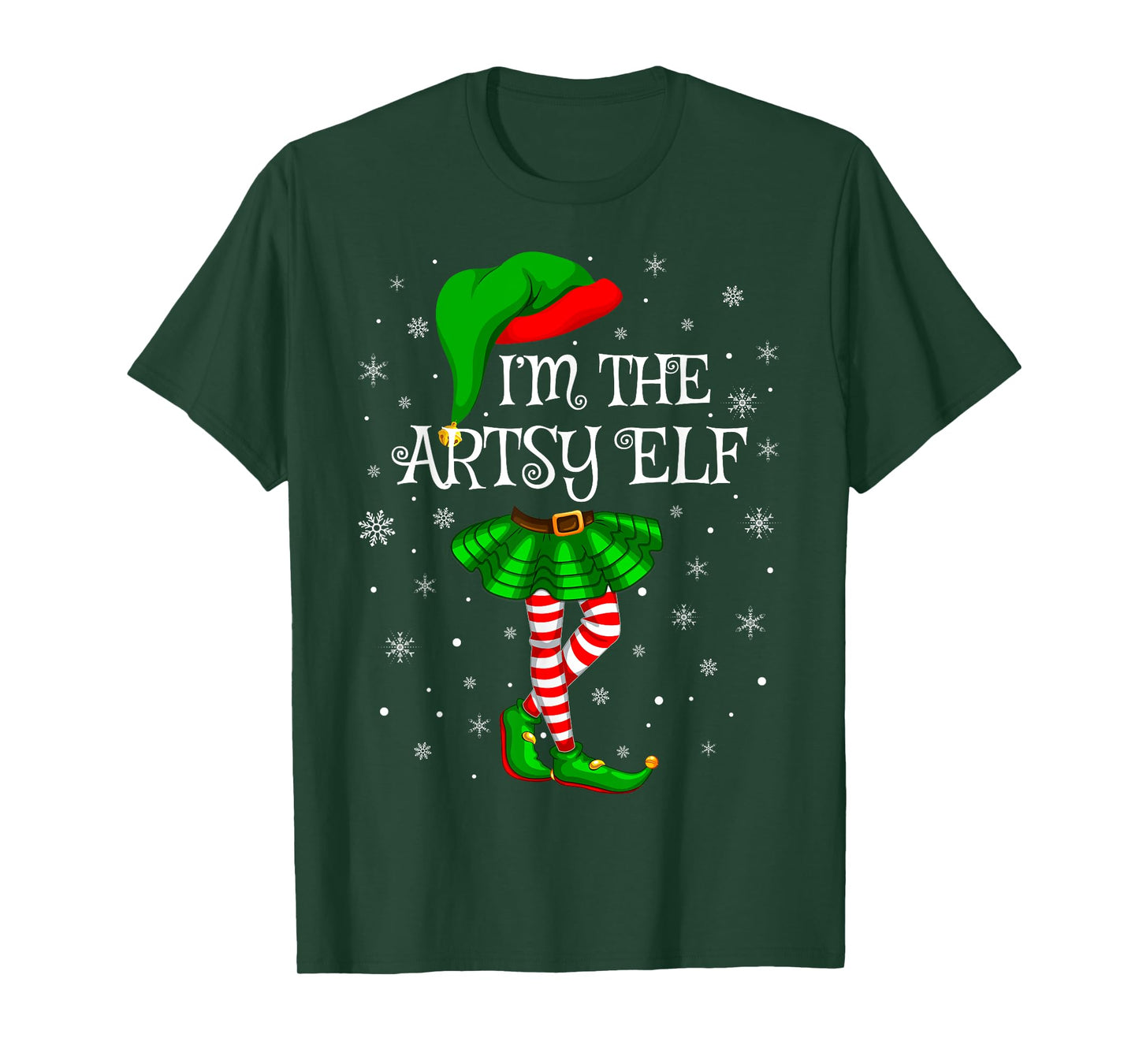 Matching Family Group I'm The Artsy Elf Christmas T-Shirt