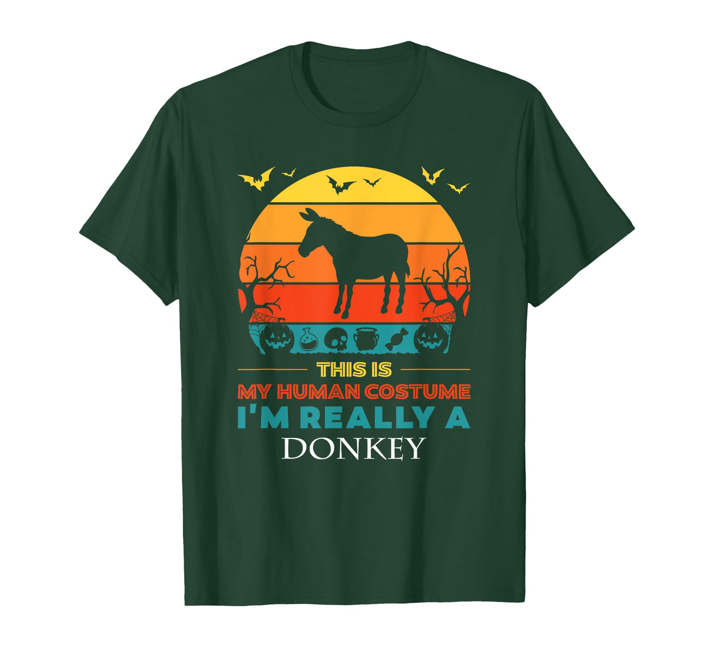 This Is My Human Costume I'm Really a Donkey Halloween T-Shirt