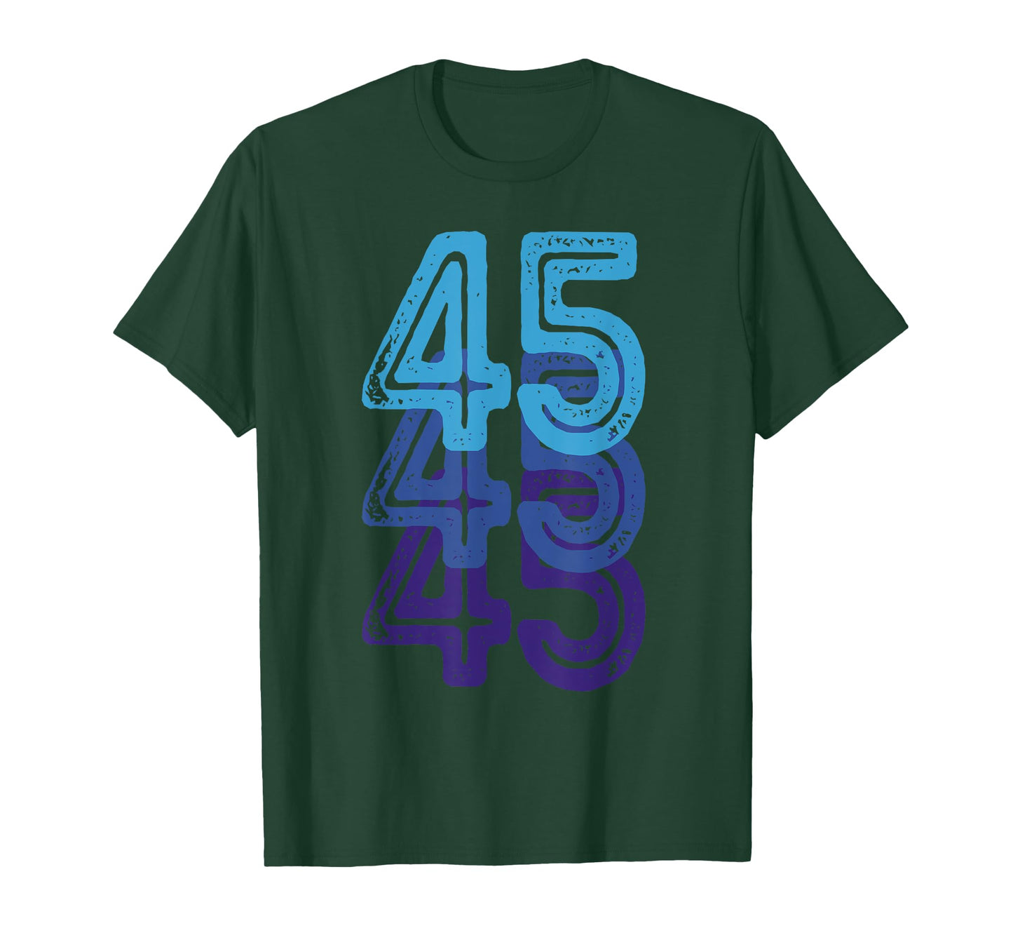 Number 45 Blue Best Classic College Style Birthday Funny T-Shirt