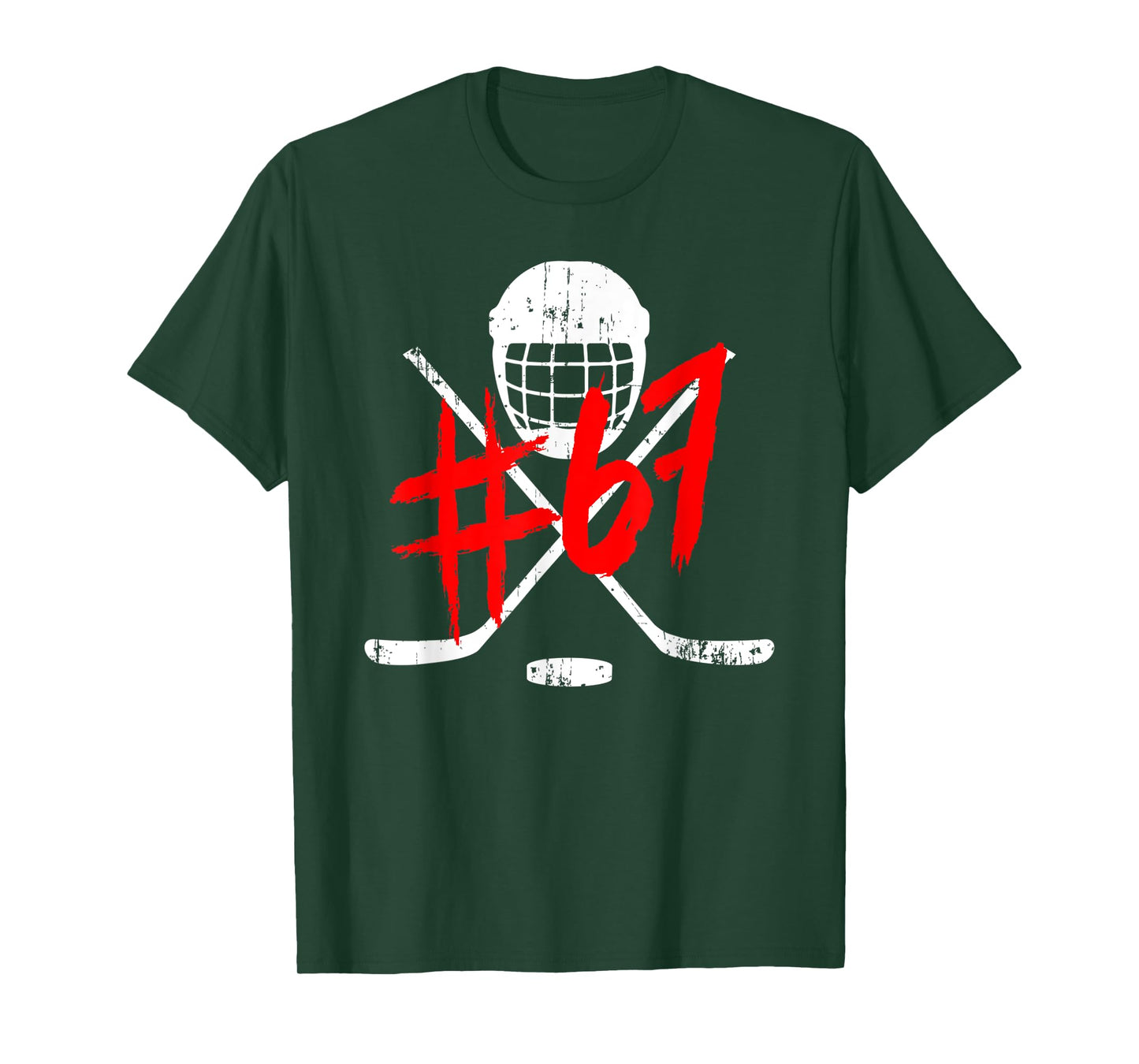 Vintage Hockey 67 Jersey Number T-Shirt