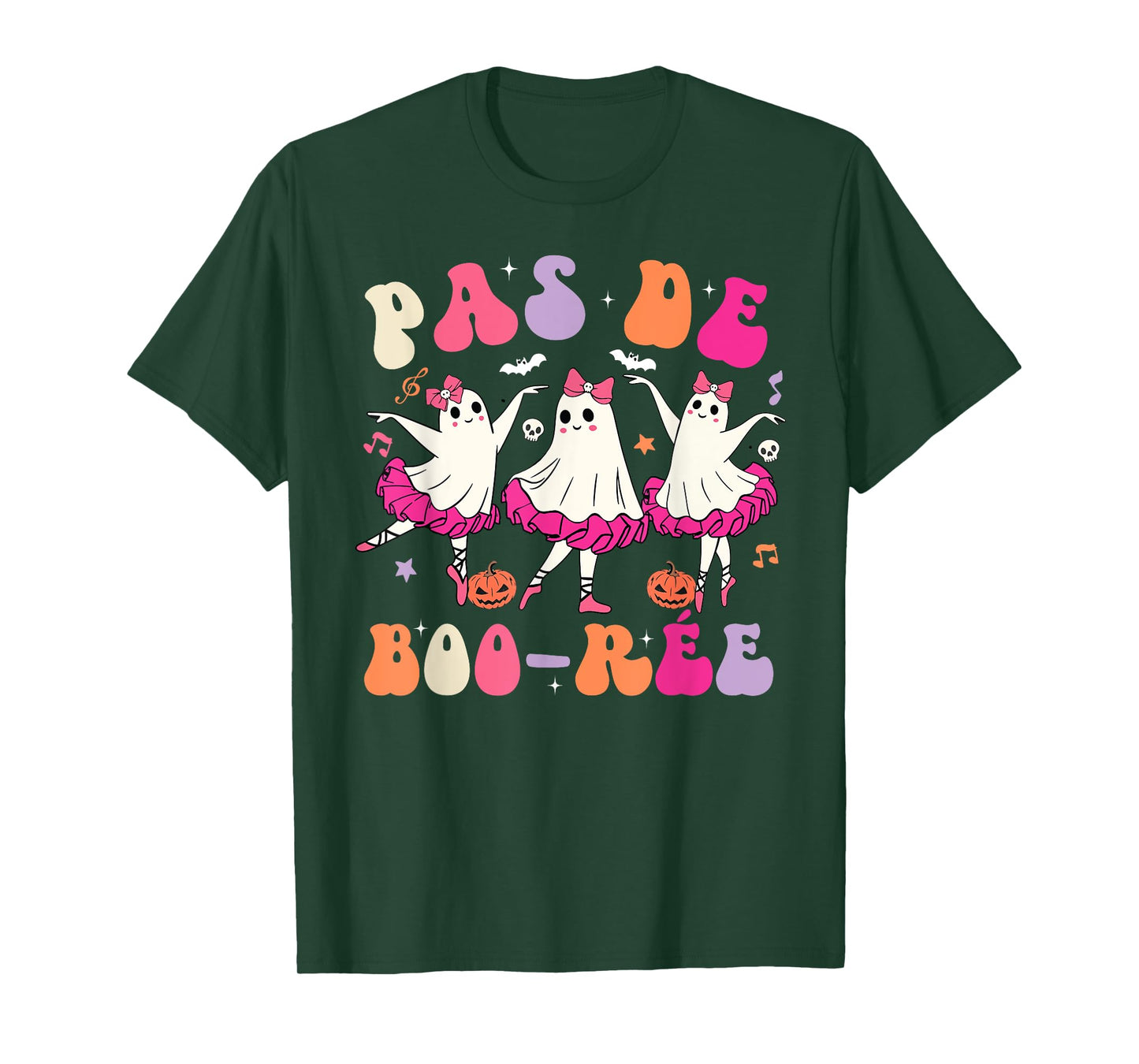 Halloween Dance Teacher Pas De Boo-ree Ghost Ballet Dancer T-Shirt