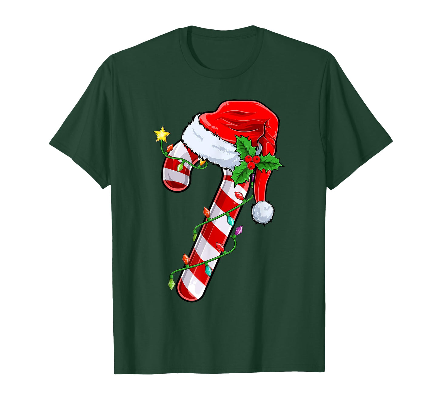 Candy Cane Crew Christmas Lights Family Matching Xmas Girls T-Shirt