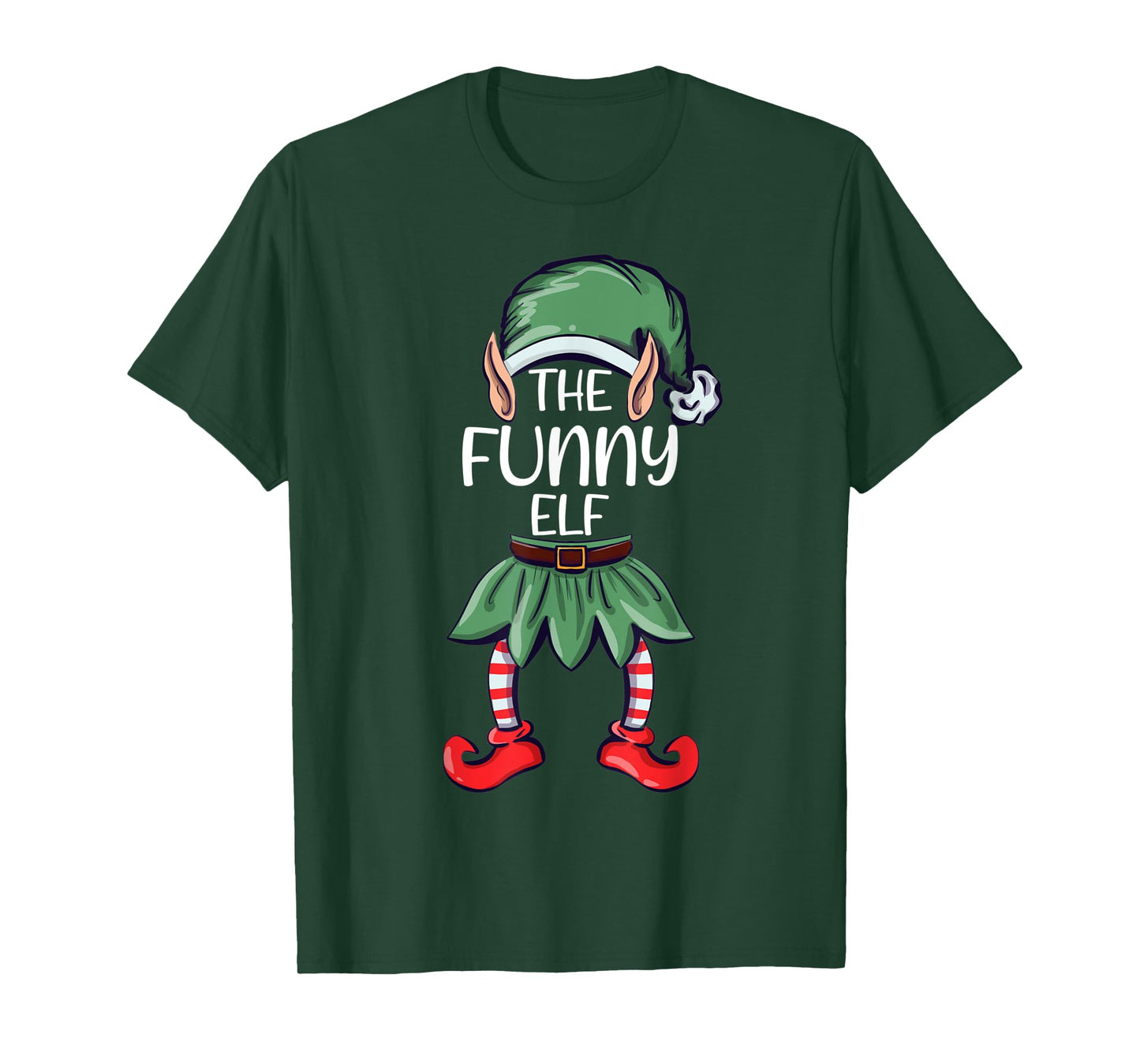 The Funny Elf Christmas Matching Family Group Elf T-Shirt