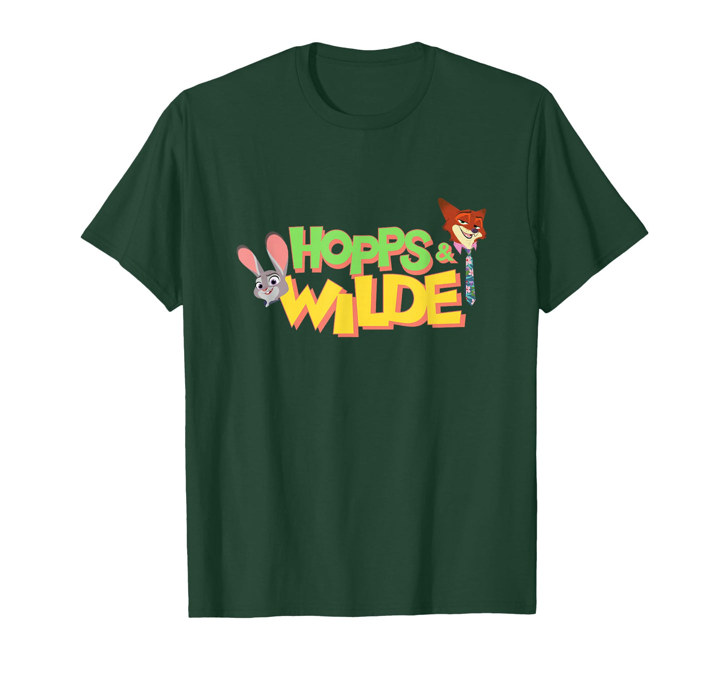 Disney Zootopia 2 Hopps & Wilde Faces Logo T-Shirt