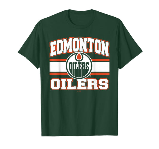 Edmonton Oilers Stripe Blue Officially Licensed T-Shirt