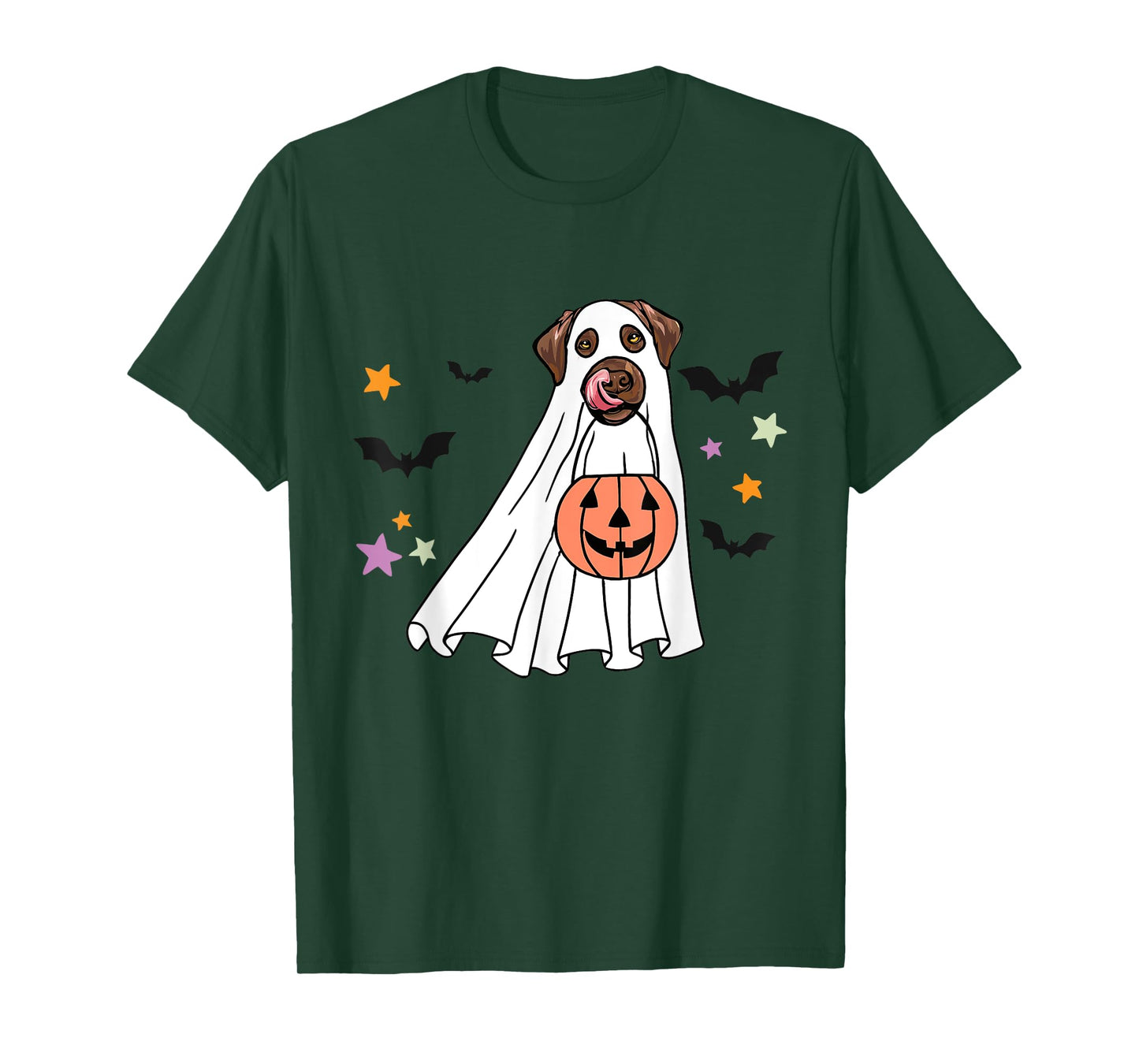 Ghost Chocolate Labrador Retriever Boo Dog Halloween Costume T-Shirt for Men Women