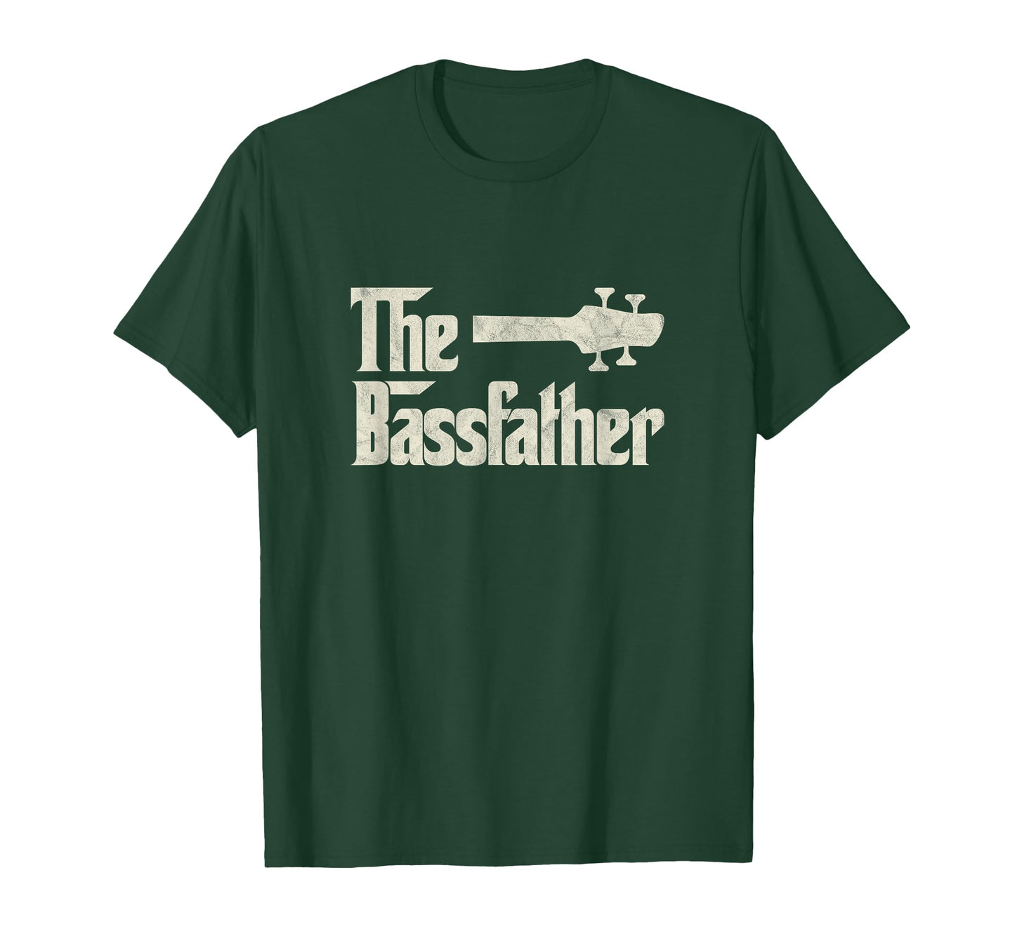 The Bassfather - Distressed Bass Player Dad Fathers Day T-Shirt