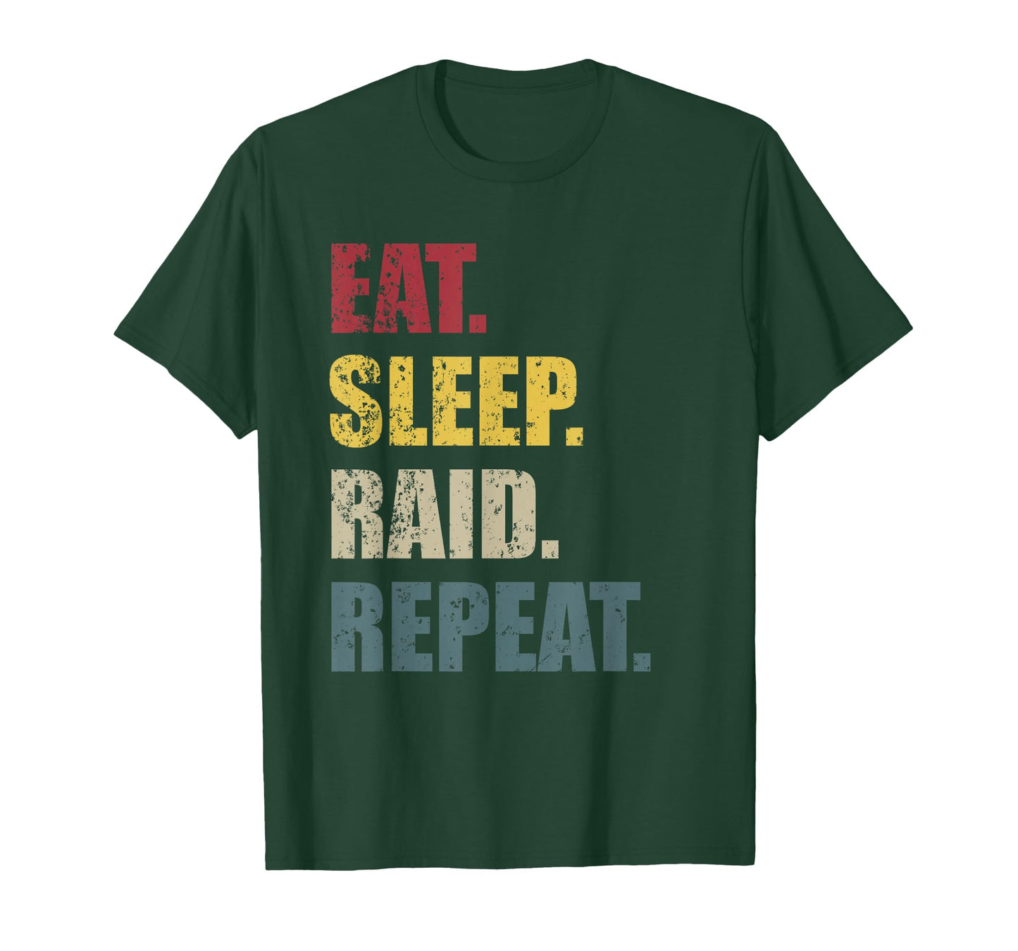 Vintage Eat Sleep Raid Repeat Video Game Lover Design T-Shirt