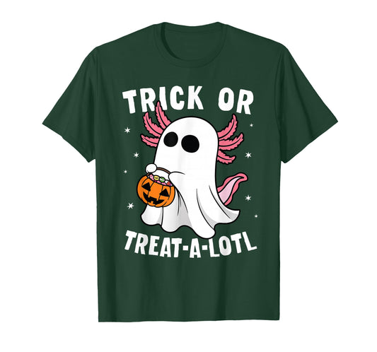 Trick or Treat A Lotl Axolotl Halloween Costume Toddler Kids T-Shirt
