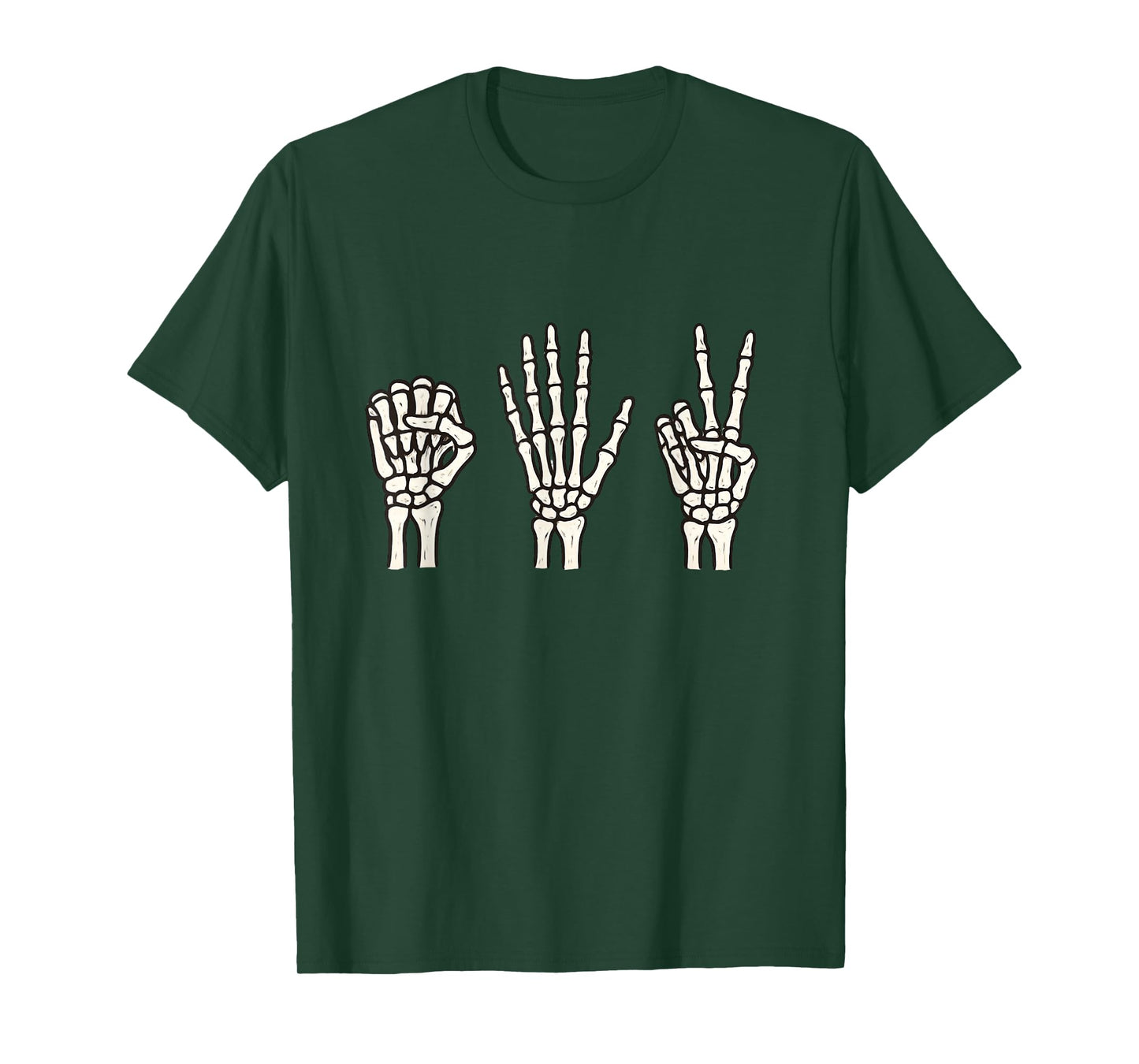 Halloween Skeleton Hands Rock Paper Scissors Funny Spooky T-Shirt