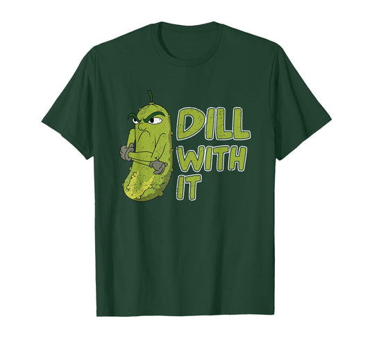 Funny Cucumber Dill With It Veggie Lover Vegetable Pickle T-Shirt