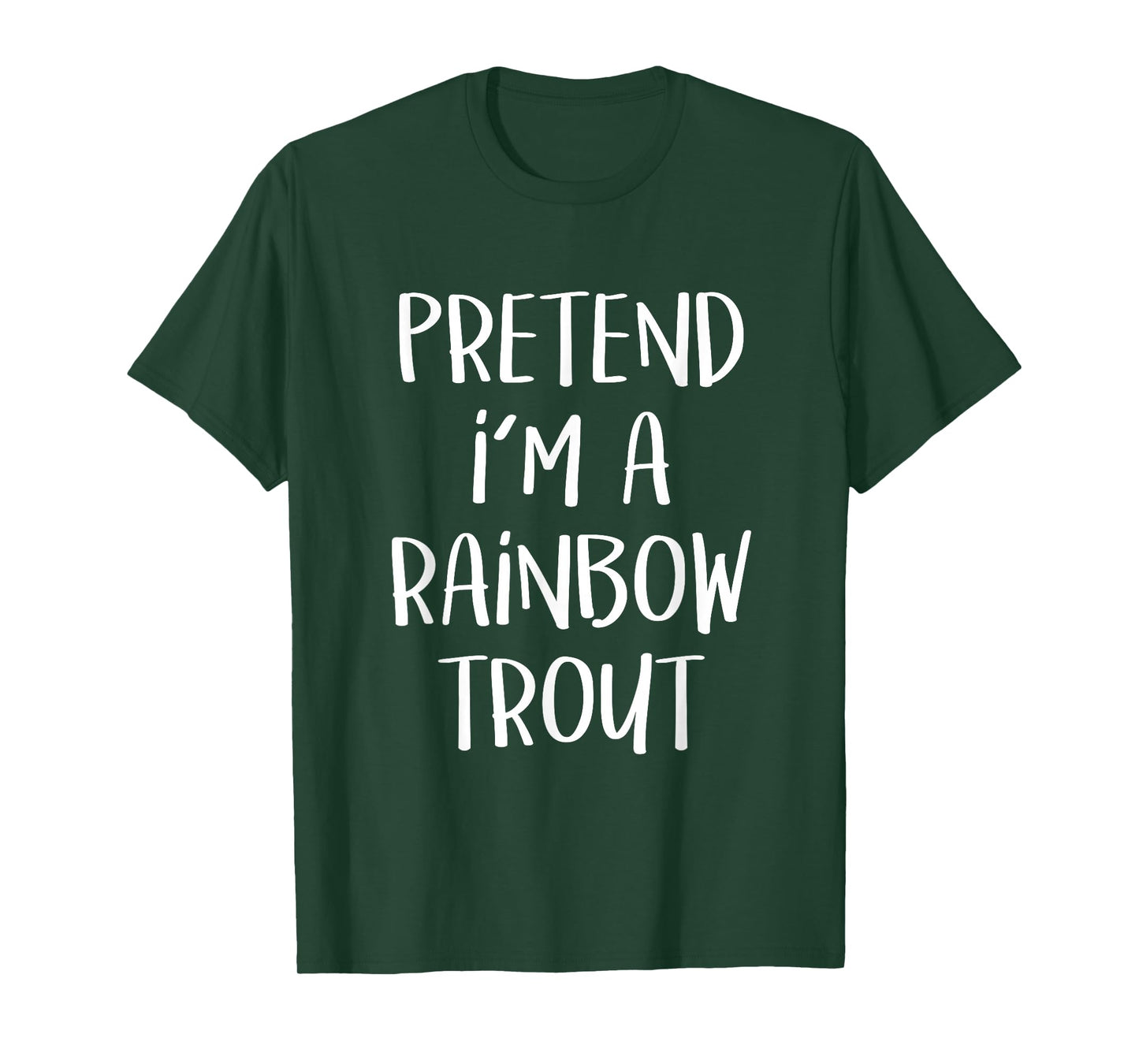 Pretend I'm A Rainbow Trout Costume Funny Halloween Party T-Shirt