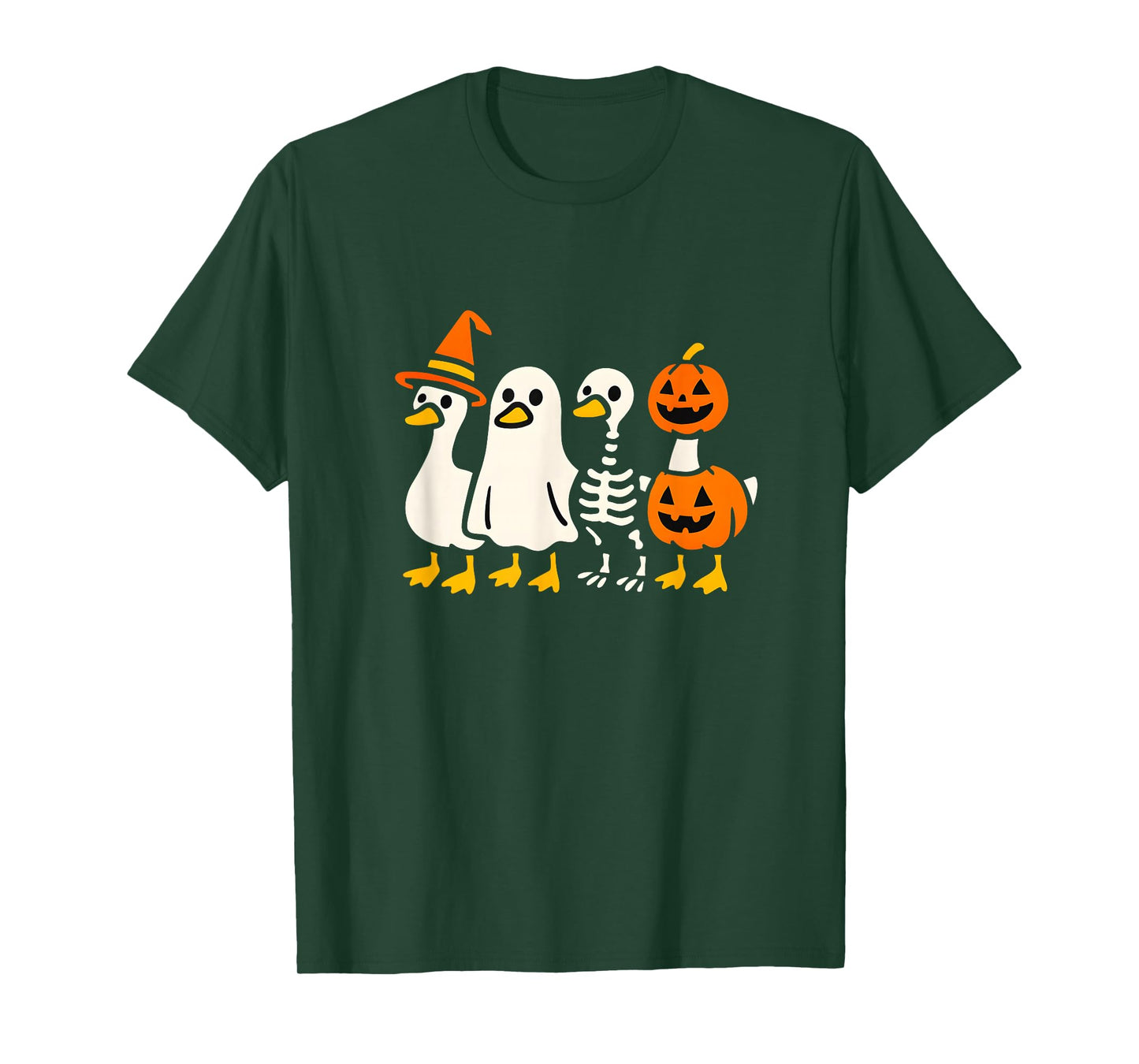 Spooky Goose Halloween Silly Meme Funny Women Kids T-Shirt