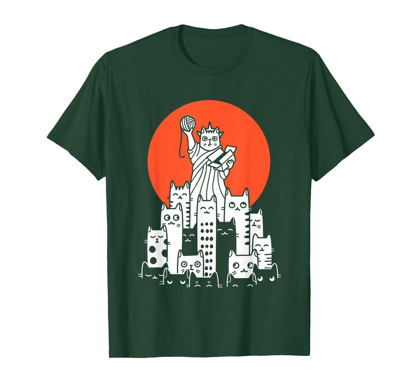 Cat in New York, NYC, America, USA, Patriot, Manhattan T-Shirt