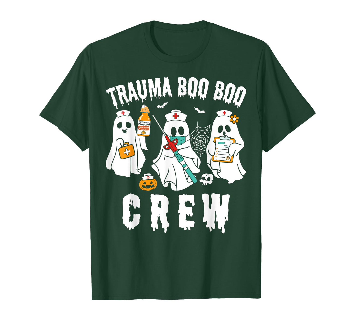 Groovy Trauma Boo Crew Funny Halloween Nurse T-Shirt