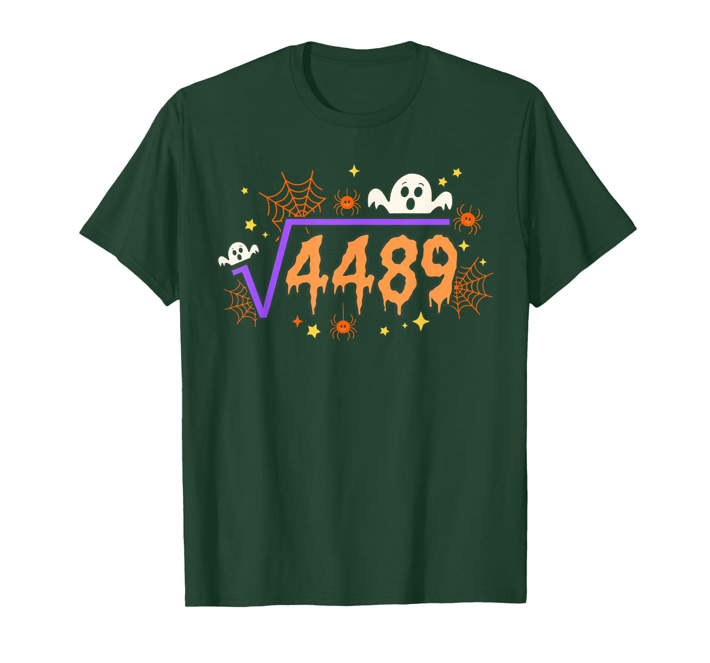 67 Halloween Drip Meme Square Root 4489 Math Ghost Boo T-Shirt